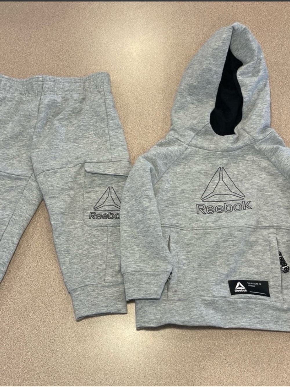 Reebok Kids' Gray Logo Hoodie & Jogger Set